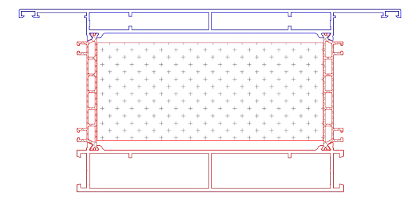 [K819058] Імпост 198 мм (AERO) Aluprof