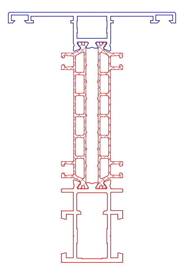 [K519100] Імпост стулки 69,5 мм Aluprof