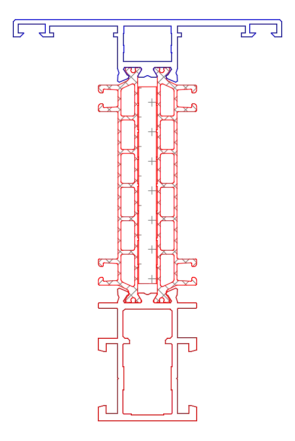 [K819100] Імпост стулки 69,5 мм (AERO) Aluprof