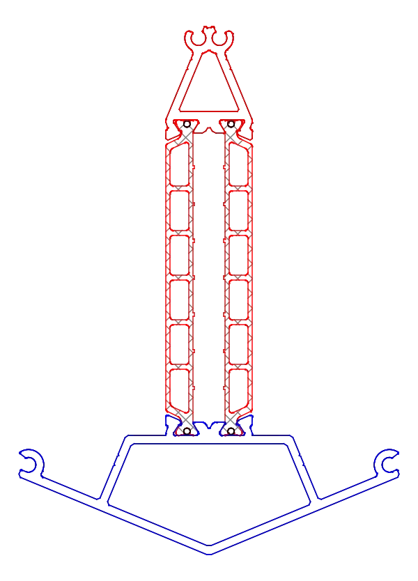[K519005] Кутовий імпост 135° Aluprof