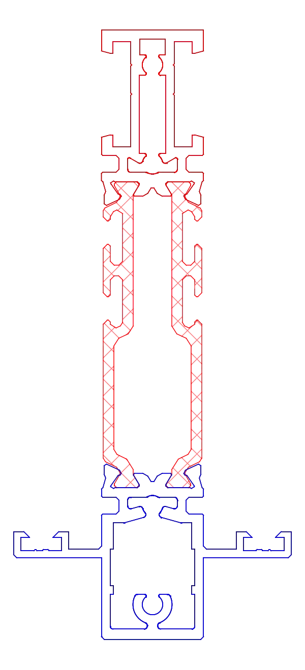 [K519351] Імпост посилений 32,5+14 мм Aluprof