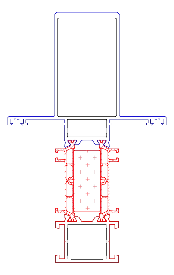 [K818677] Імпост посилений 83,5/55 мм (AERO) Aluprof