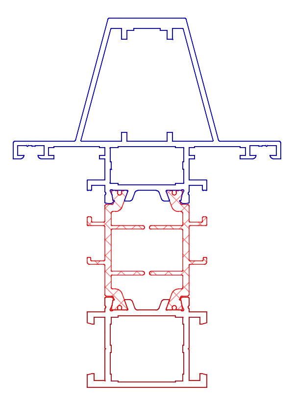 [K518460] Імпост реконструкційний 76 мм (ST) Aluprof