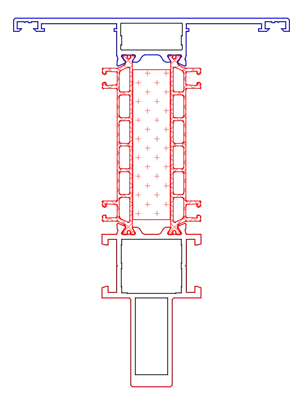 [K819078] Імпост зміцнений з внутрішньої сторони 93,5/30 мм (AERO) Aluprof