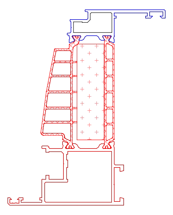 [K819117] Стулка віконна 61,5 мм (AERO, фурнітура PVC - 13 мм) Aluprof
