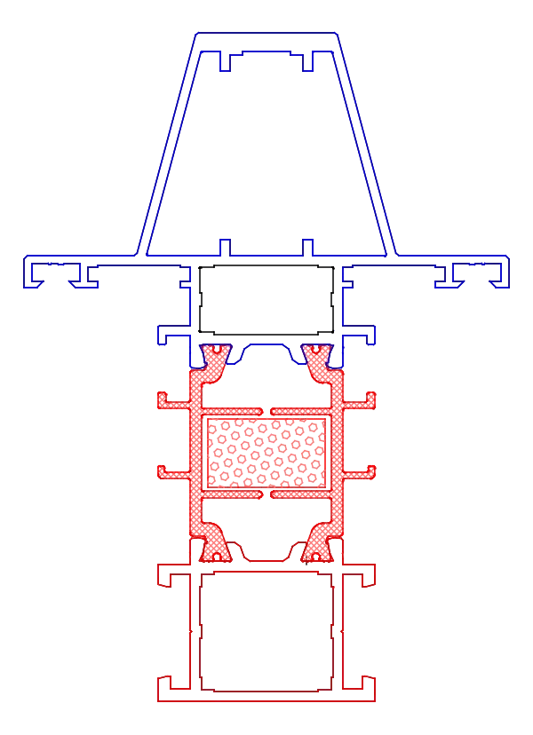 [K618460] Імпост реконструкційний 76 мм (HI) Aluprof