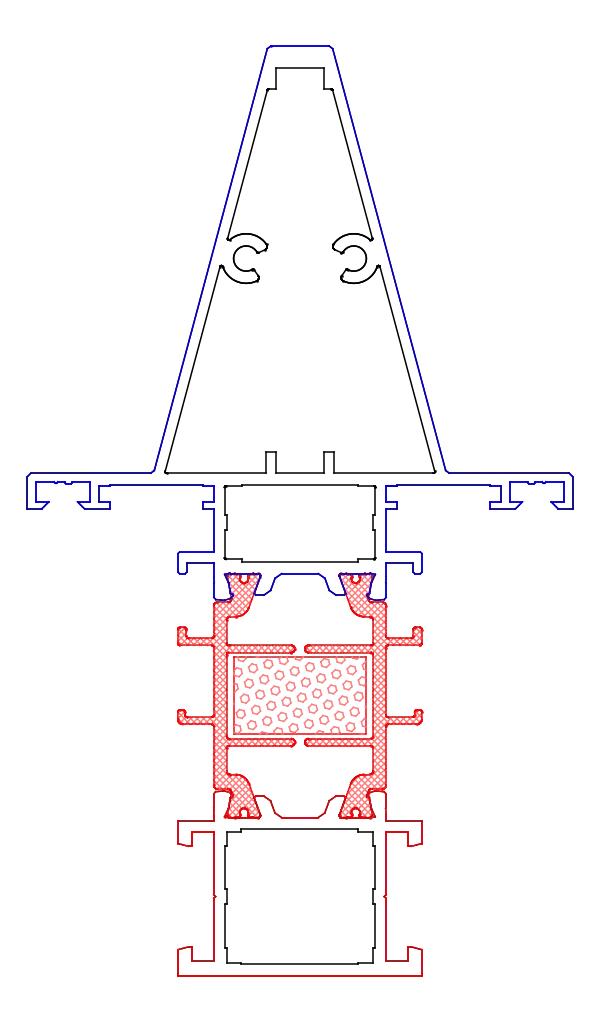[K618464] Імпост реконструкційний 76 мм (HI) Aluprof