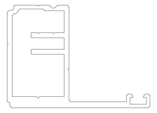 [K430980] Профіль крепіжний 42,3 мм Aluprof