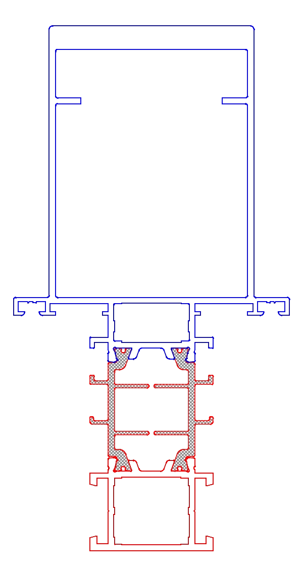 [K518501] Імпост посилений 76/75 мм Aluprof
