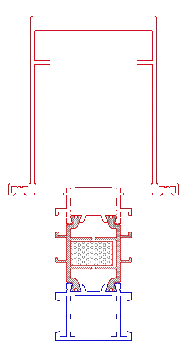 [K618501] Імпост посилений 76/75 мм (HI) Aluprof