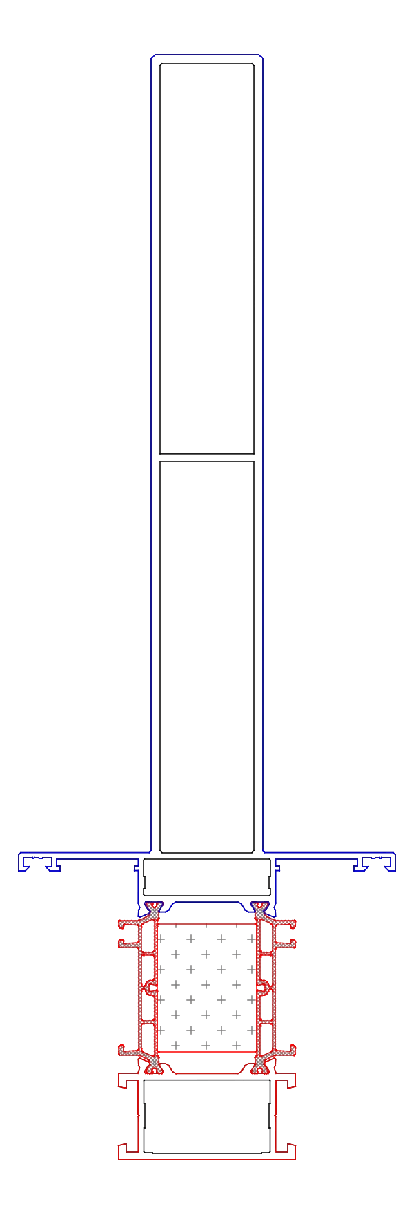 [K818681] Імпост посилений 94,5/200 мм (AERO) Aluprof