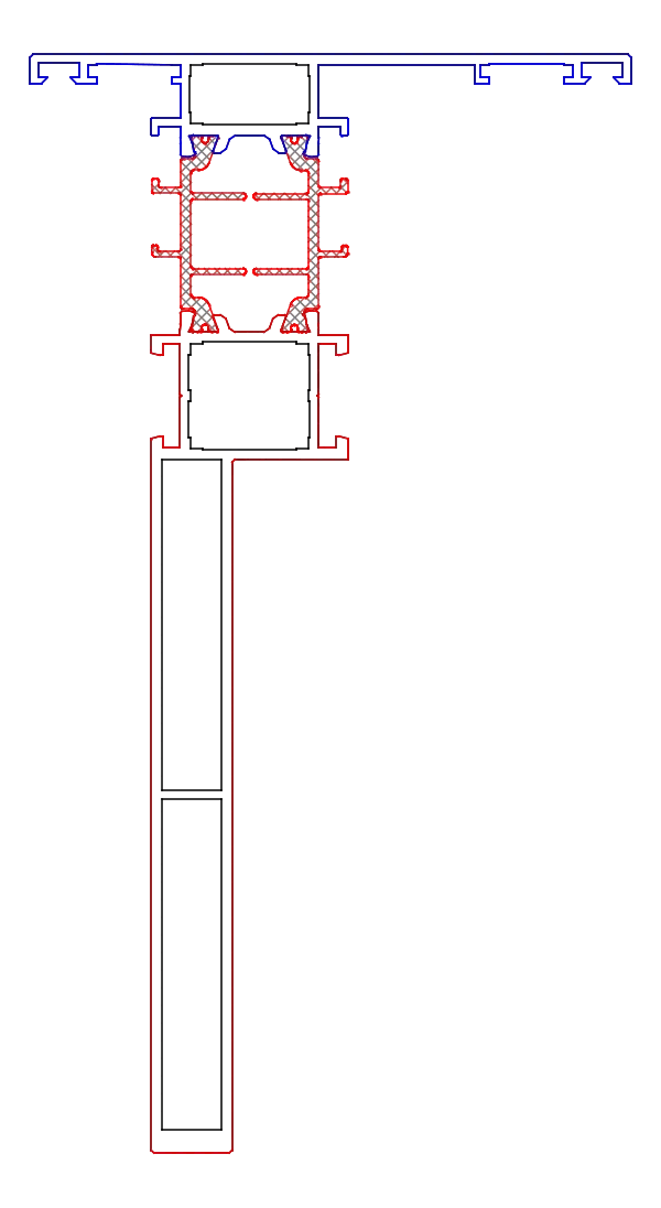 [K518510] Імпост зміцнений з внутрішньої сторони 104/120 мм (ST) Aluprof