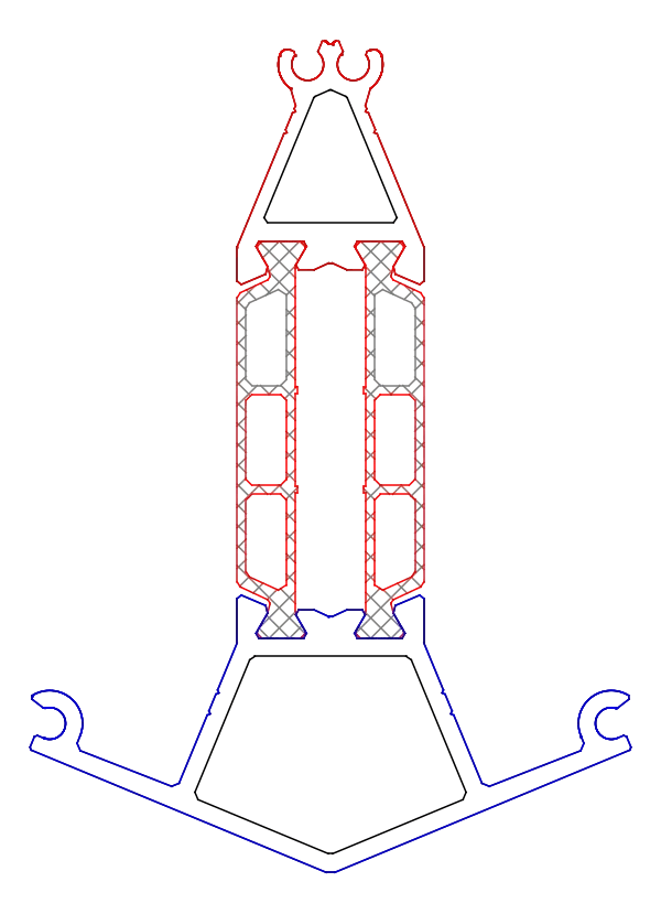 [K520029] Кутовий імпост 135° Aluprof