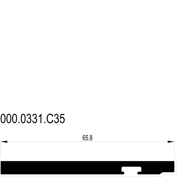 [000.0331] Базовий профіль опори склопакета Reynaers