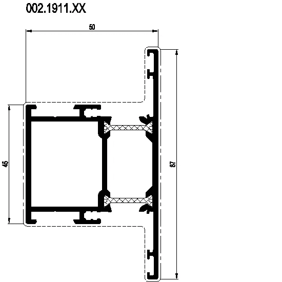[002.1911] TRANSOM 87 мм Reynaers