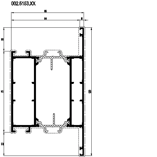 [002.5153] TRANSOM 120 мм Reynaers