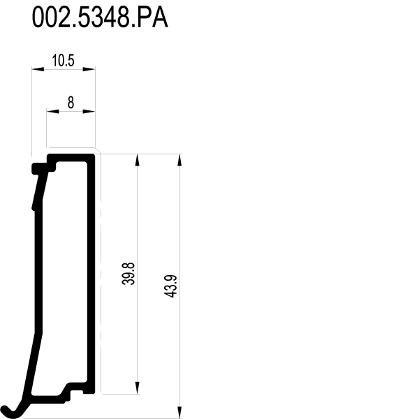 [002.5348.PA] Штапік 10.5x40 Reynaers