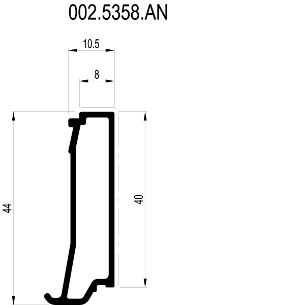 [002.5358.AN] Штапік 10.5 мм Reynaers