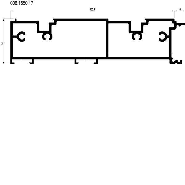 [006.1550] DRAINAGE PROFILE ZERO THRESHOLD Reynaers