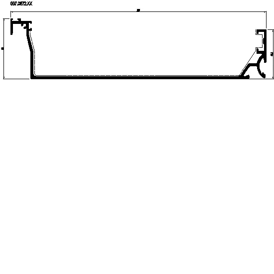 [007.0872] GUTTER PROFILE INTEGRATION ROLLER SHUTTER Reynaers