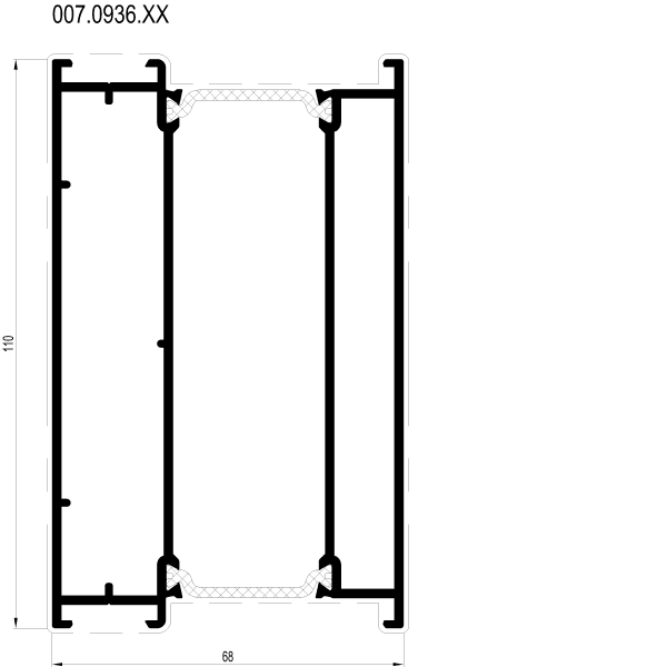 [007.0936] SUSPENSION PROFILE 68x110 мм Reynaers