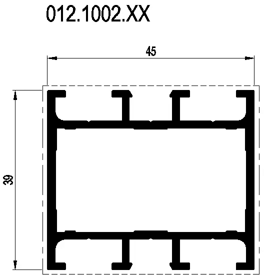 [012.1002] З'єднуючий профіль 39X45 мм Reynaers