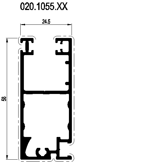 [020.1055] VENT SLIDING FLY SCREEN DOOR 58 мм Reynaers