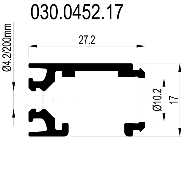 [030.0452] GUIDE PROFILE L=6070 мм Reynaers