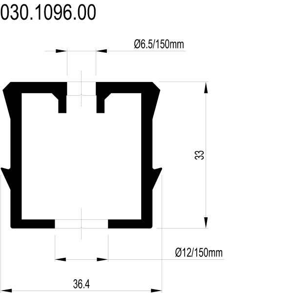 [030.1096] Профіль підсилення 35.6X33 мм Reynaers