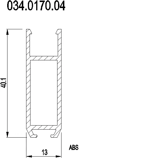[034.0170] CLIP PROFILE FOR SG 40.1 мм Reynaers