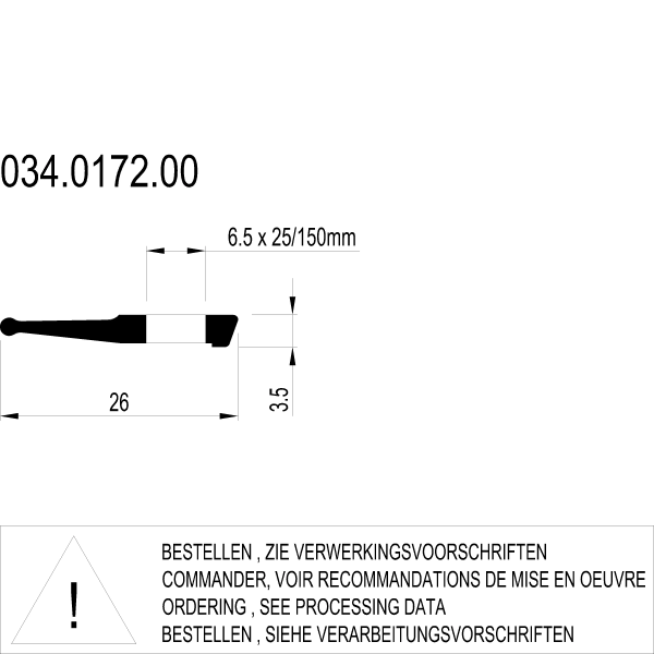 [034.0172] CLAMPING PROFILES SC Reynaers
