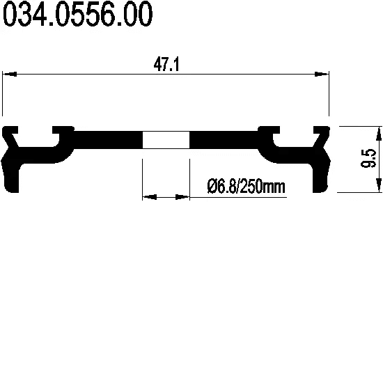 [034.0556] PRESSURE PLATE VERTICAL Reynaers