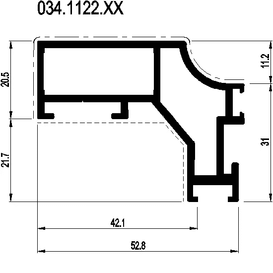 [034.1122] VENT TOP-HUNG WINDOW WITH FRICTION STAYS SG Reynaers
