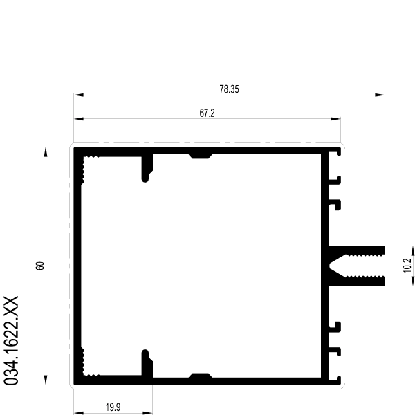 [034.1622] TRANSOM 78.35 мм Reynaers