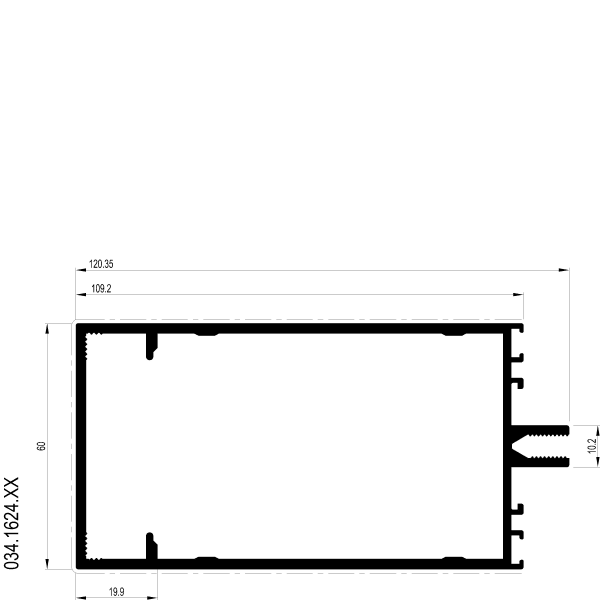 [034.1624] TRANSOM 120.35 мм Reynaers