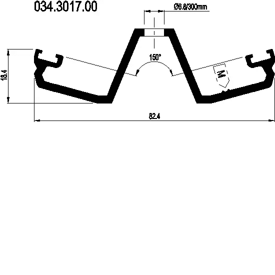 [034.3017] PRESSURE PLATE 150° Reynaers