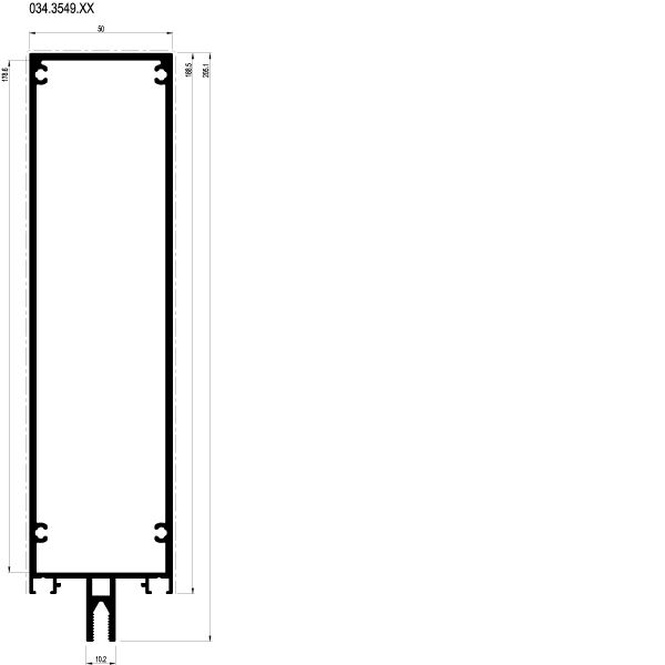 [034.3549] SUSPENSION PROFILE / TRANSOM 200.15 мм Reynaers