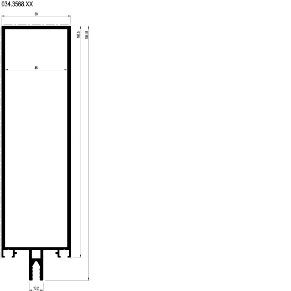 [034.3568] SUSPENSION PROFILE / TRANSOM 184.15 мм Reynaers