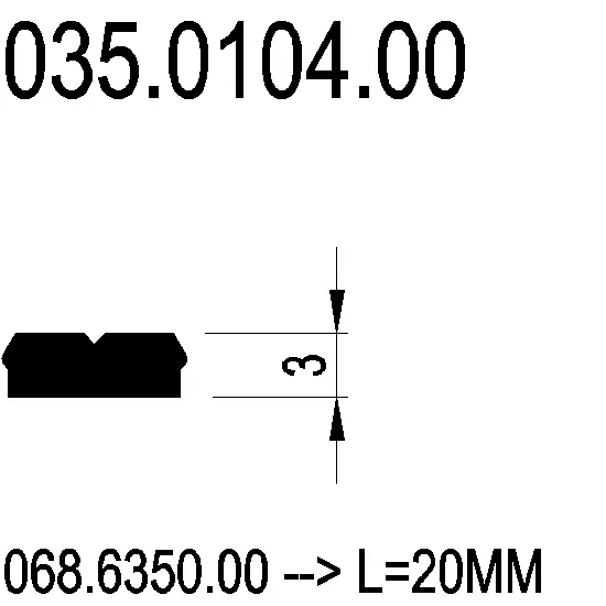 [035.0104] CLIP GLAZING BEAD Reynaers