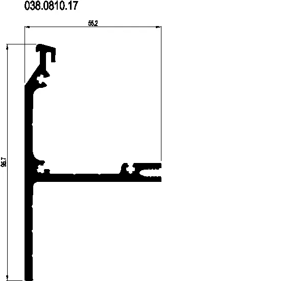 [038.0810] SUPPORT ARM HORIZONTAL Reynaers