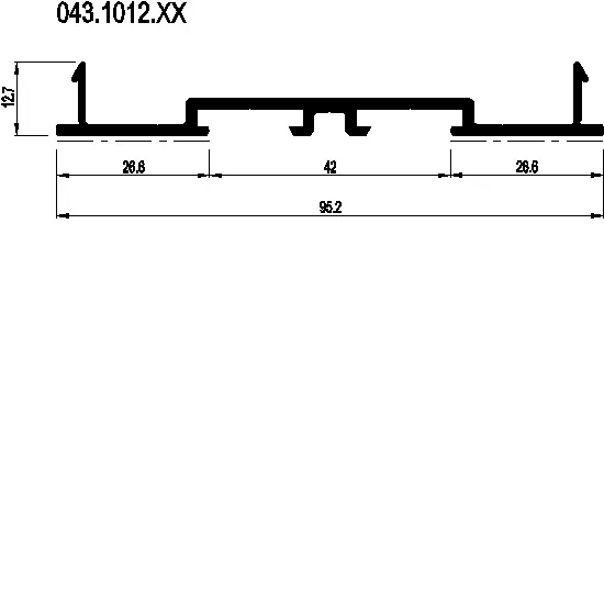 [043.1012] CLIP PROFILE FOR 043.1011.XX Reynaers