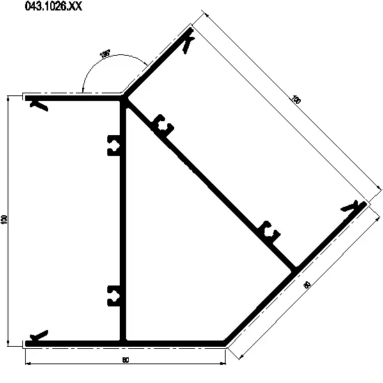 [043.1026] CORNER 135° Reynaers