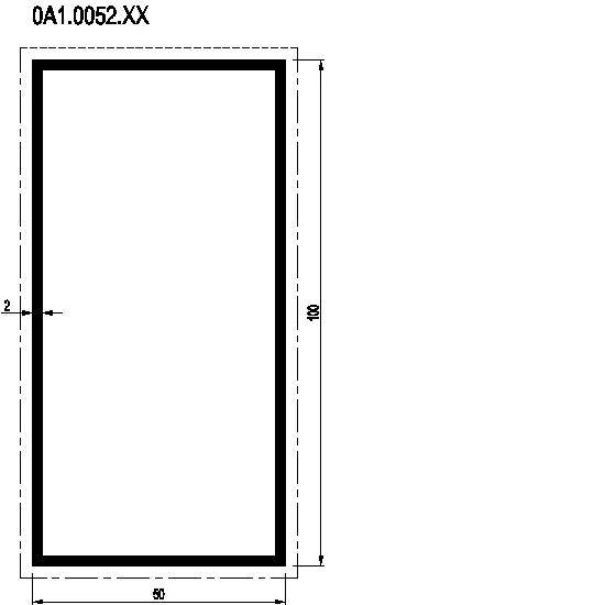[0A1.0052] RECTANGULAR TUBE 100x50x2 мм Reynaers