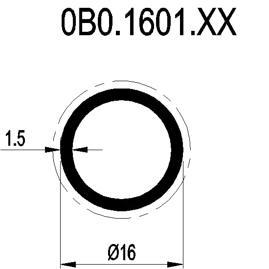 [0B0.1601] ROUND TUBE 16x1.5 мм Reynaers