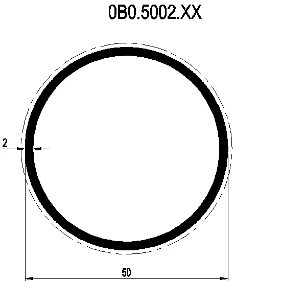 [0B0.5002] ROUND TUBE 50x2 мм Reynaers