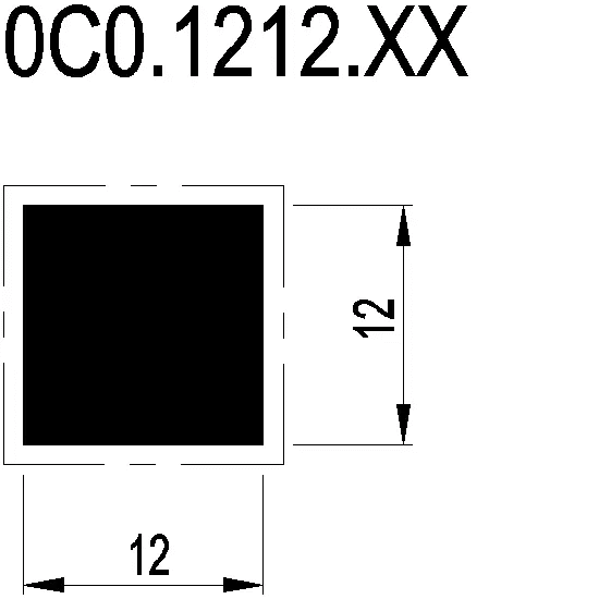 [0C0.1212] SQUARE BAR 12x12 мм Reynaers