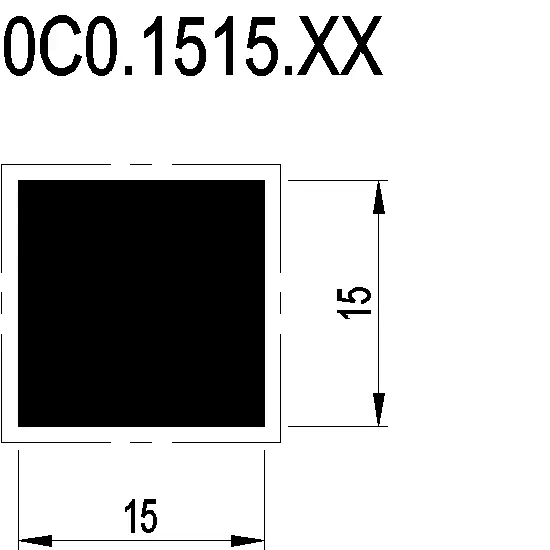 [0C0.1515] SQUARE BAR 15x15 мм Reynaers