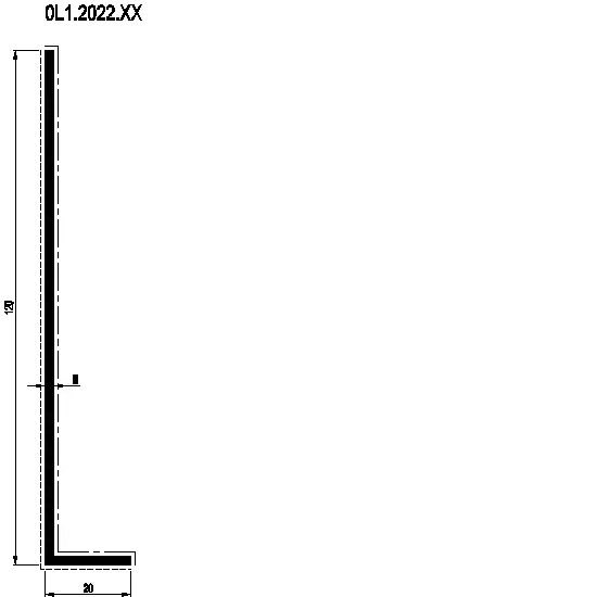 [0L1.2022] L-PROFILE 120x20x2 мм Reynaers