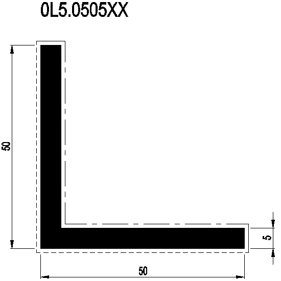 [0L5.0505] L-PROFILE 50x50x5 мм Reynaers