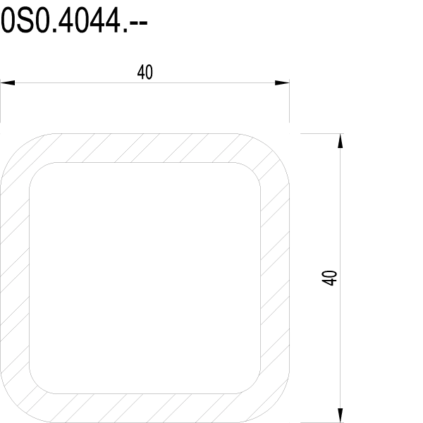 [0S0.4044] STEEL PROFILE 40x40x4 мм Reynaers